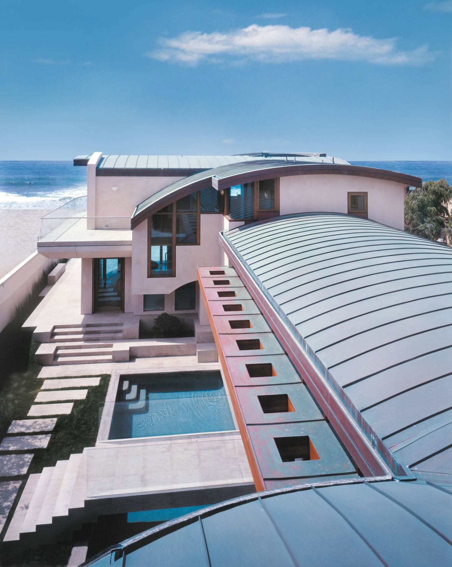 Del Mar beach house — oceanside elevation